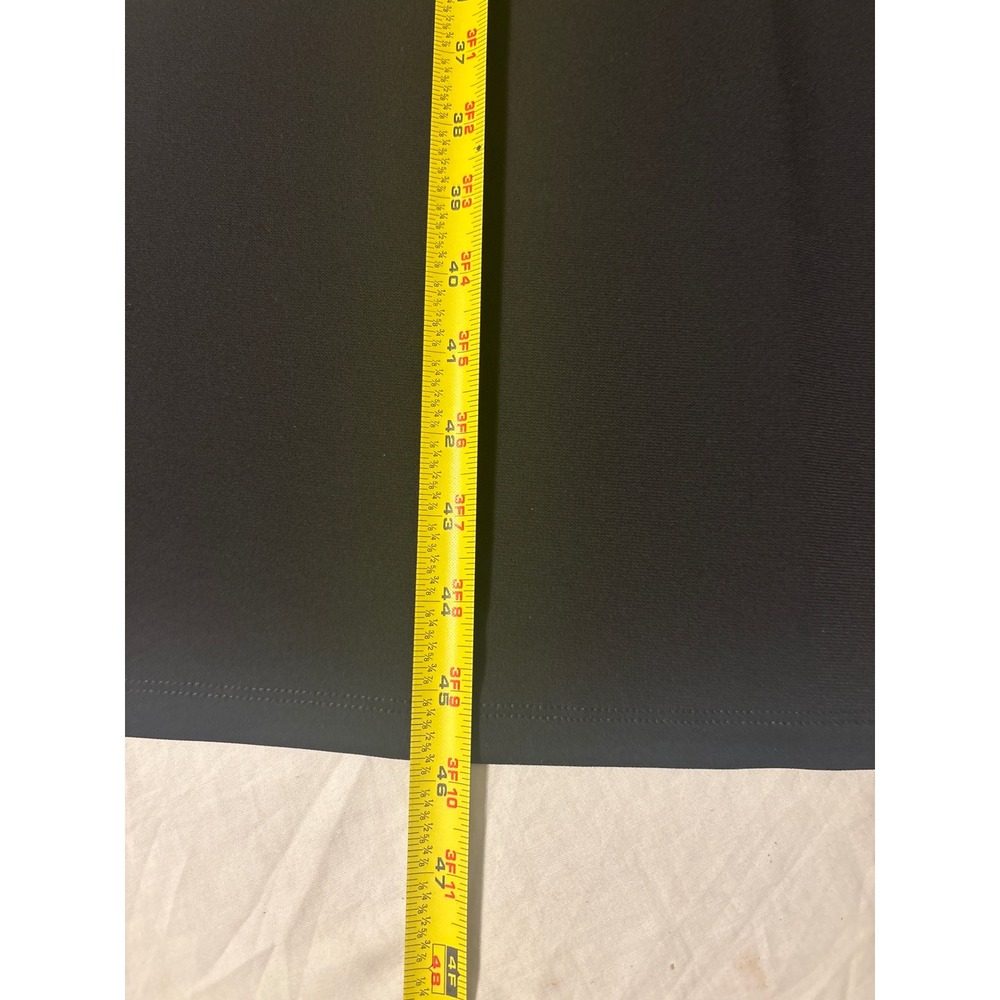 Talbots Midi Dress Womens 16 Black 3/4 Sleeve Side Knot Stretch Jersey - Picture 3 of 10